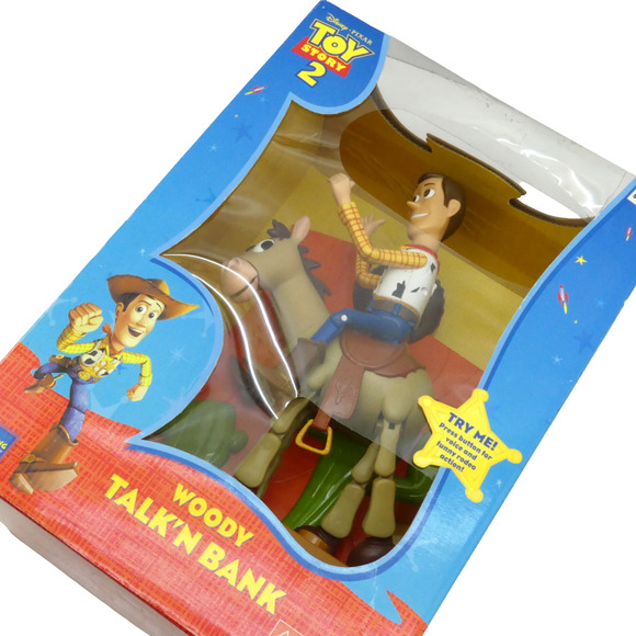 Thinkway Disney Pixar Toy Story 2 Woody Talk'n Bank Figure w